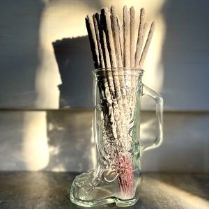 Vintage MCM Cowboy Boot Pint Glass Vase